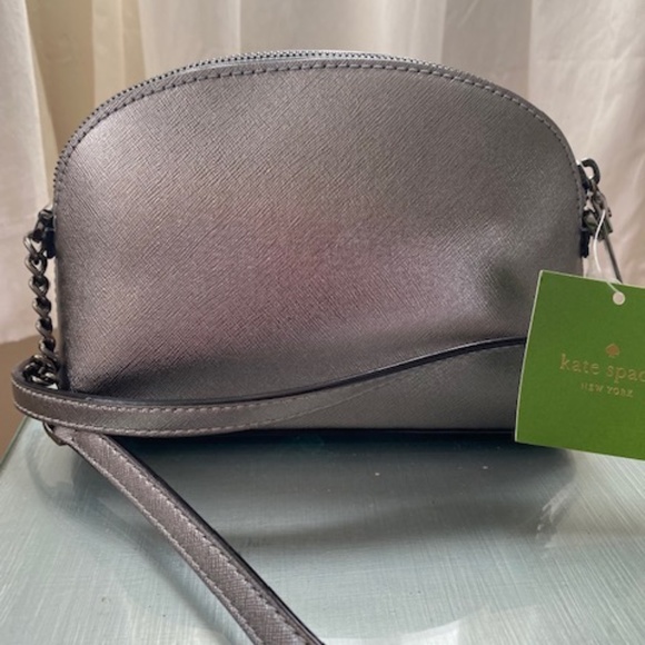 NWT Kate Spade New York Metallic Silver Leather Purse - Picture 5 of 5